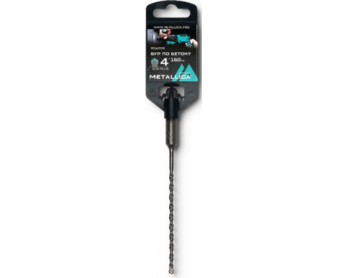Бур SDS-plus METALLICA Optima 4х160/100 мм по бетону напайка с центром, 2 спирали 904008