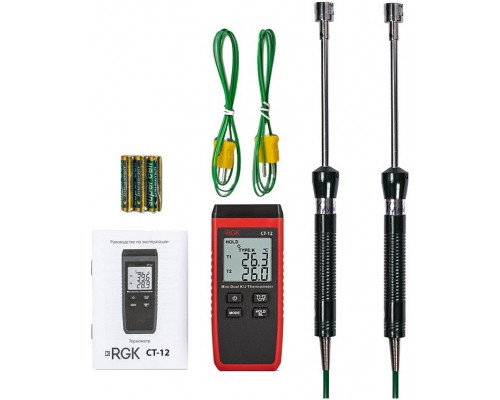 Измеритель температуры контактный RGK CT-12 + 2 шт TR-10S с поверкой 779951