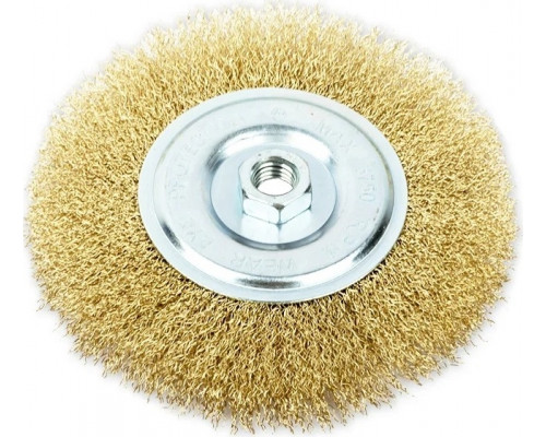 Щетка для УШМ ARNEZI R8043150 плоская 150 мм, M14, латунированная проволока