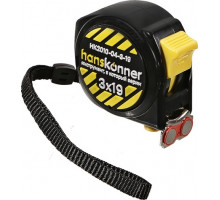 Рулетка HANSKONNER HK2010-04-3-19 3x19, 2 стопа, мощный магнит