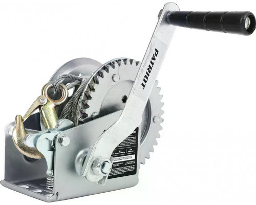 Лебедка барабанная ручная PATRIOT WH 540 B, усилие 540 кг, трос 8 м