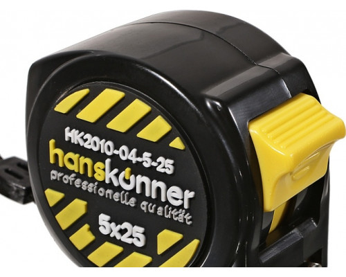Рулетка HANSKONNER HK2010-04-5-25 с мощным магнитом