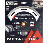 Алмазный диск для резки гранита METALLICA Ultra 200x25,4/22,2 мм, H=10 мм тонкий несегментный 900703