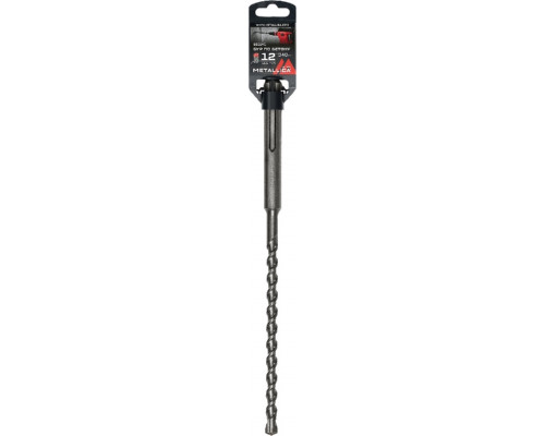 Бур SDS-Max METALLICA Ultra 12х340/200 мм по бетону Х-напайка, 2 спирали 905845