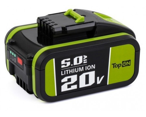 Аккумулятор TopON для Worx 20В, 5.0Ah (Li-Ion) TOP-PTGD-WX-20-5.0