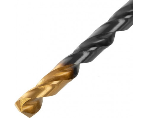 Сверло по металлу Denzel HSS-Tin, Golden Tip 5,5 мм, 10 шт 717214
