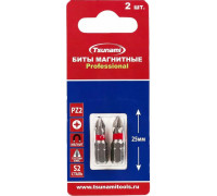 Бита для заворачивания TSUNAMI PZ2 25 мм Professional 2 шт T26020010PZ2025