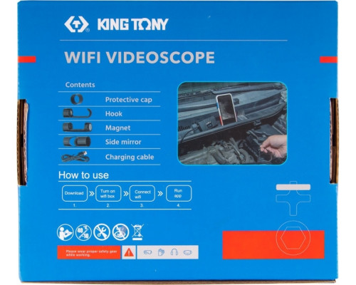 Видеоэндоскоп KING TONY 9TQ12 с Wi-Fi, 8 мм