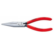 Длинногубцы KNIPEX KN-3021140SB плоскокруглые рифленные губки 42 мм, длина 140 мм