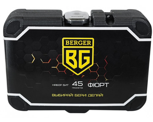Отвертка BERGER BG2185 биты в кейсе 45 пр.