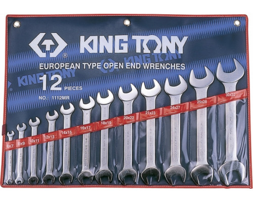 Набор ключей рожковых KING TONY 1112MR, 12 предметов