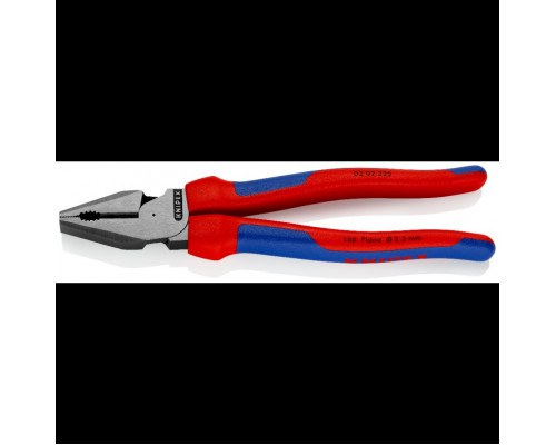 Плоскогубцы KNIPEX KN-0202225TBK комбинированные особой мощности, 225 мм