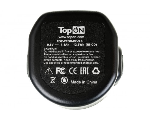 Аккумулятор TopON для DeWalt DE 9.6В, 1.3Ah (Ni-Cd) TOP-PTGD-DE-9.6