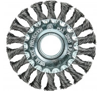 Щетка для УШМ BERGER BG1736 витая оцинкованная сталь 0.5 мм, d 100 мм, посадка