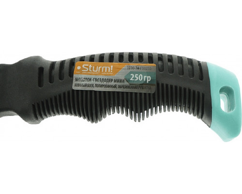 Молоток Sturm 1010-74-FB0250 гвоздодер, полиров. обрезин. рукоятка, 250гр.