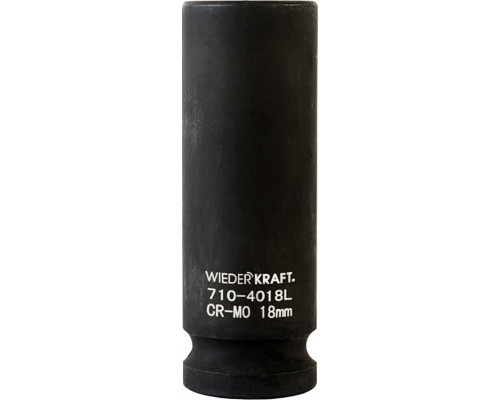 Ударная головка глубокая 1/2" 6-гранная 18 мм WiederKraft WDK-710-4018L