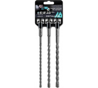Набор буров SDS-plus METALLICA Optima HBS4-3P по бетону 6, 8, 10х210/150 мм, 3 шт 906415