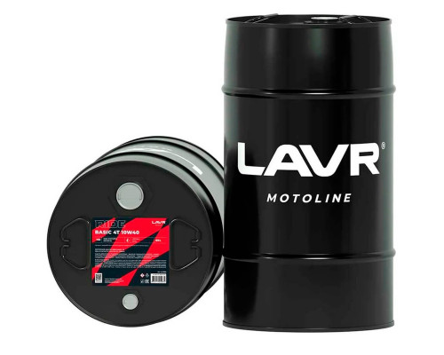 Масло для мотоциклов LAVR MOTO RIDE BASIC 4T 10W40 SL, 60 л Ln7850