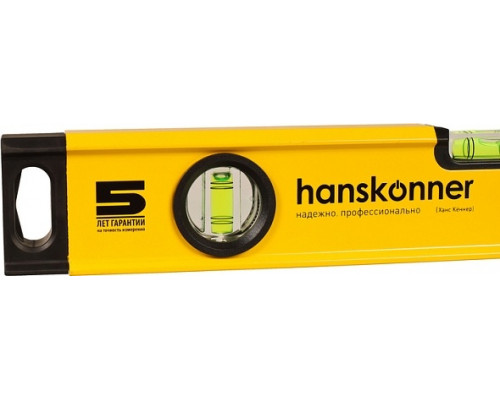 Уровень строительный алюминиевый HANSKONNER HK2015-03-0400, 400 мм