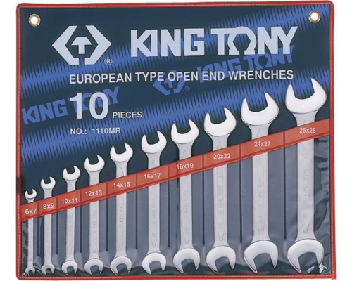Набор ключей рожковых KING TONY 1110MR, 10 предметов