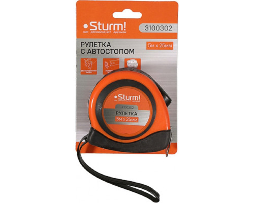 Рулетка Sturm 3-100-302, 5 м х 25 мм