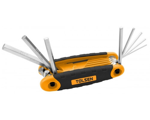 Набор ключей шестигранных TOLSEN TT20098 складной, 5/64"-1/4" мм и дюймовые, 9 предметов