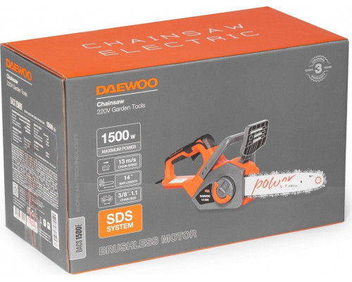 Электропила цепная DAEWOO DACS 1500E с бесщеточным двигателем