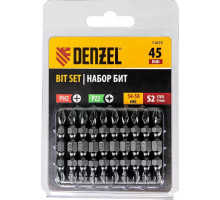 Набор бит Denzel PH2-PZ2х45 мм двухсторонних, 10шт. 11675