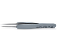 Пинцет KNIPEX KN-922111ESD гладкие прямые тупые губки, антимагнитный