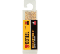 Сверло по металлу Denzel HSS-Tin, Golden Tip 2 мм, 10 шт 717203