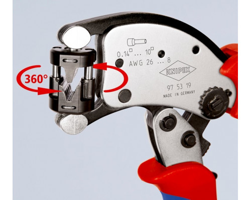 Пресс-клещи KNIPEX KN-975319SB Twistor T для контактных гильз