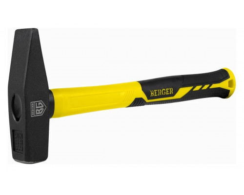 Молоток слесарный BERGER BG1513 кованый, фиберглассовая рукоятка, 300 г. 300 мм