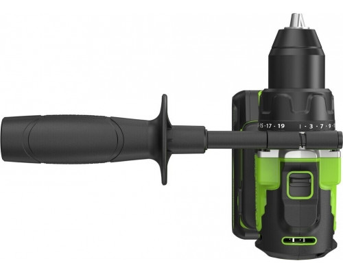 Дрель-шуруповерт аккумуляторная GREENWORKS GD24DD90 24V, 2 АКБ 4Ач и ЗУ 3707507CUD