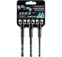 Набор буров SDS-plus METALLICA Optima HBS1-3P по бетону 5, 6, 8х110/50 мм, 3 шт 906385