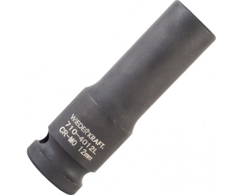 Ударная головка глубокая шестигранная 1/2" 12 мм WiederKraft WDK-710-4012L