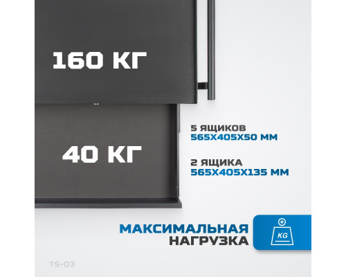 Тележка инструментальная Optimus TS-03, 7 ящиков