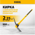 Кирка DENZEL 2250 г, широкая, фибергл. обрезиненная рукоятка 900 мм 21838