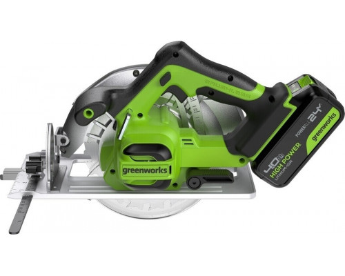 Пила циркулярная аккумуляторная GREENWORKS GD24CS 24V, АКБ 4Ач и ЗУ 1500907CUB