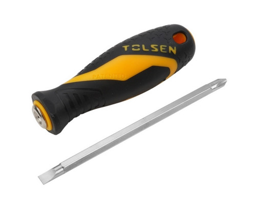 Отвертка TOLSEN TT20042 со сменной битой, 2 в 1