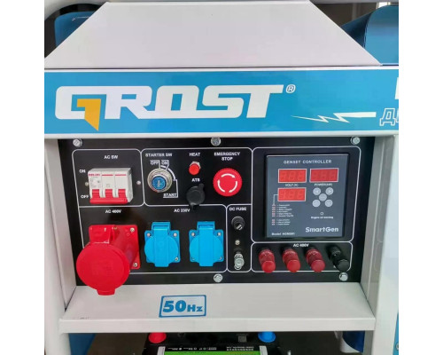 Электростанция дизельная с воздушным охлаждением GROST DG13000CXE-3 открытая 214966