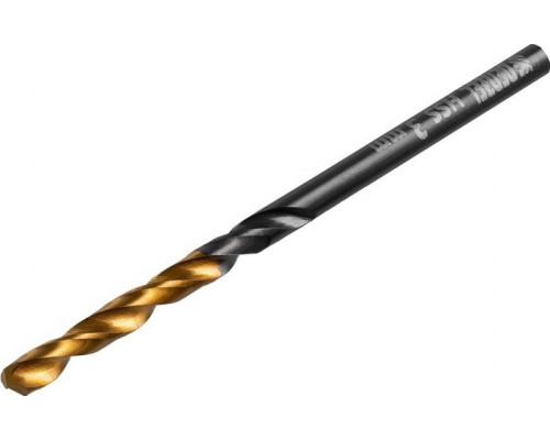 Сверло по металлу Denzel HSS-Tin, Golden Tip 3 мм, 10 шт 717205