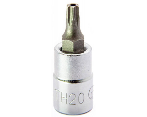 Головка TORX HANS 2025TH20 короткая торцевая с отверстием 1/4" TH20