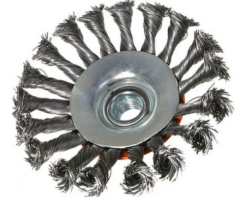 Щетка для УШМ Sturm 5 240 401 м14, d115мм,витая.стальная проволока 5240401