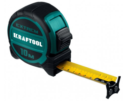 Рулетка KRAFTOOL 34127-10 Extrem 10 м х 32 мм со сверхшироким полотном