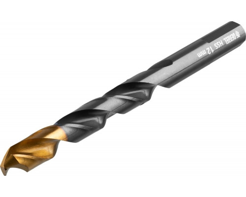 Сверло по металлу Denzel HSS-Tin, Golden Tip 12 мм, 6 шт 717224
