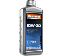 Масло для 4-тактных двигателей KRAFTOOL SAE 10W30 1 л, полусинтетическое 41510-1