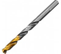 Сверло по металлу Denzel Р6М5, Golden Tip спиральное 8x117мм 718239