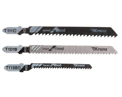 Набор пилок Kranz KR-92-0321 № 1 T101B/T111C/T119BO (3 шт./уп.)