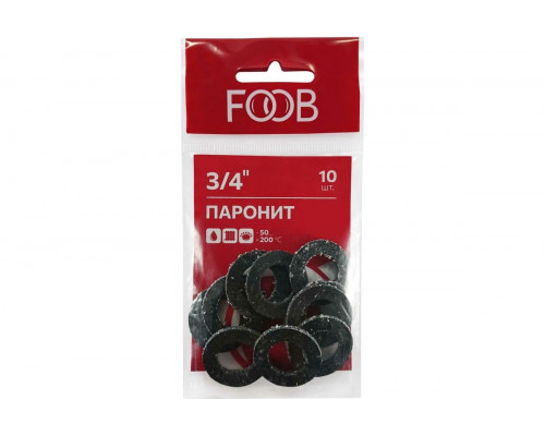 Набор прокладок паронит FOOB F20.41.10 3/4", 10 шт.