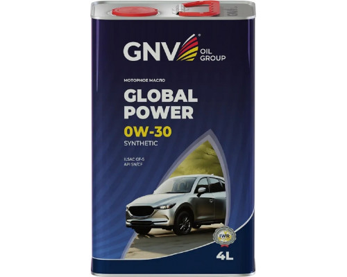 Масло моторное GNV Global Power 0W30 Synthetic 4 л (металл. канистра) GGP1011064010130030004